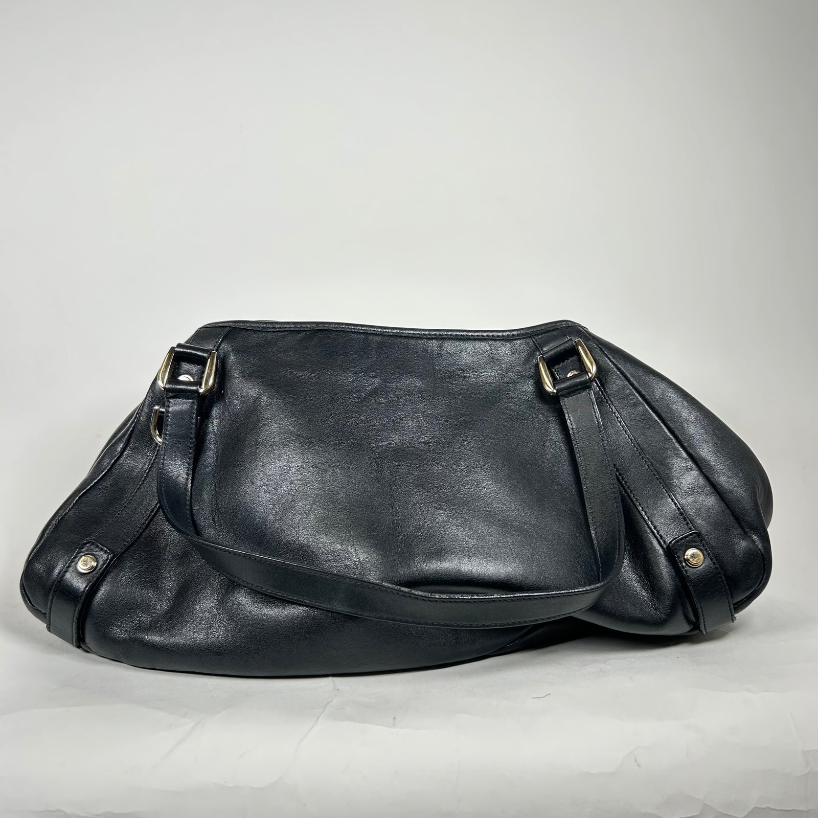 Gucci Black Abbey Calfskin Leather Bag