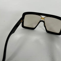 Gucci Black/Gold Square Aviator Sunglasses