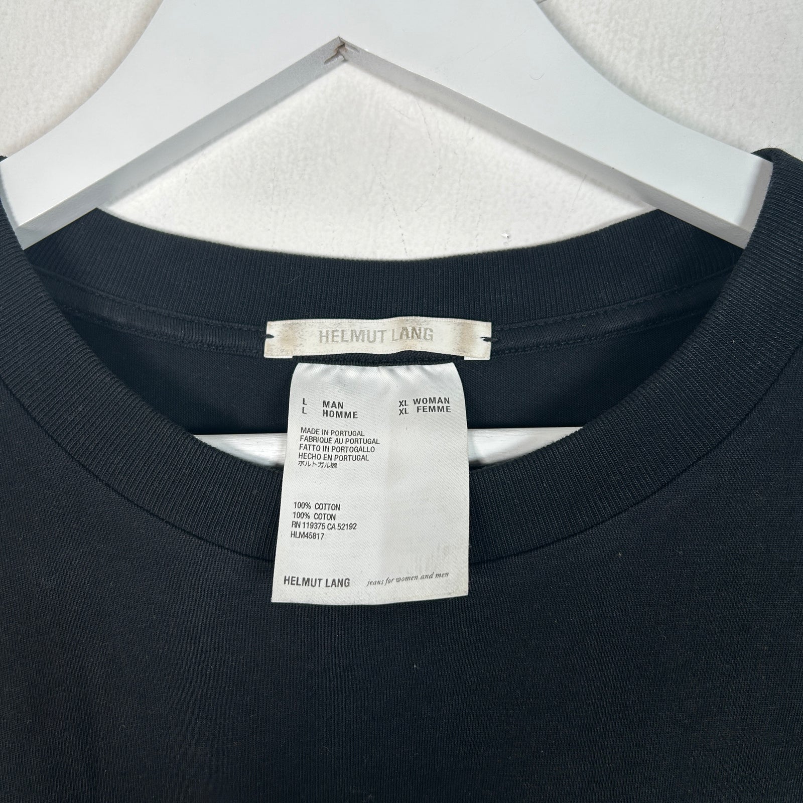 Helmut Lang 'Finest' Black Graphic T-Shirt Size L