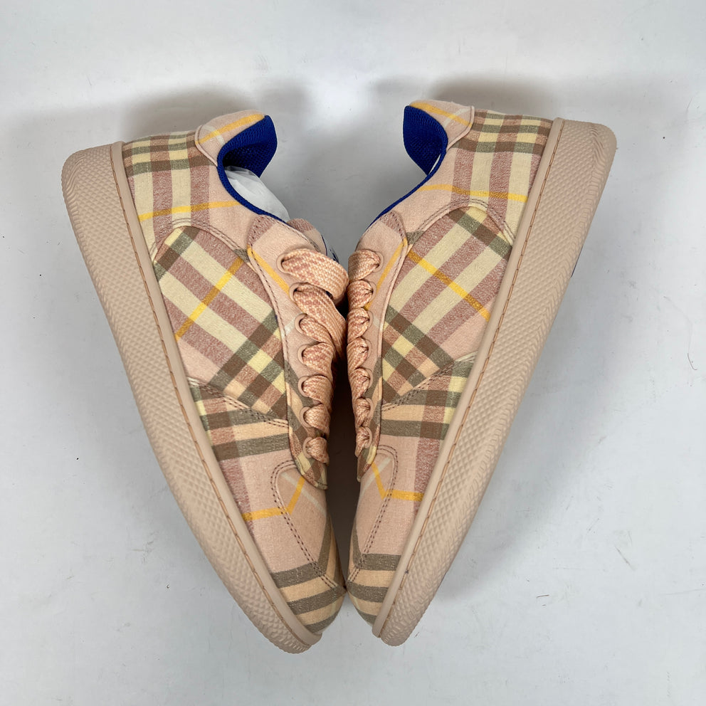 Burberry Pink Check Terrace Sneaker Size 38