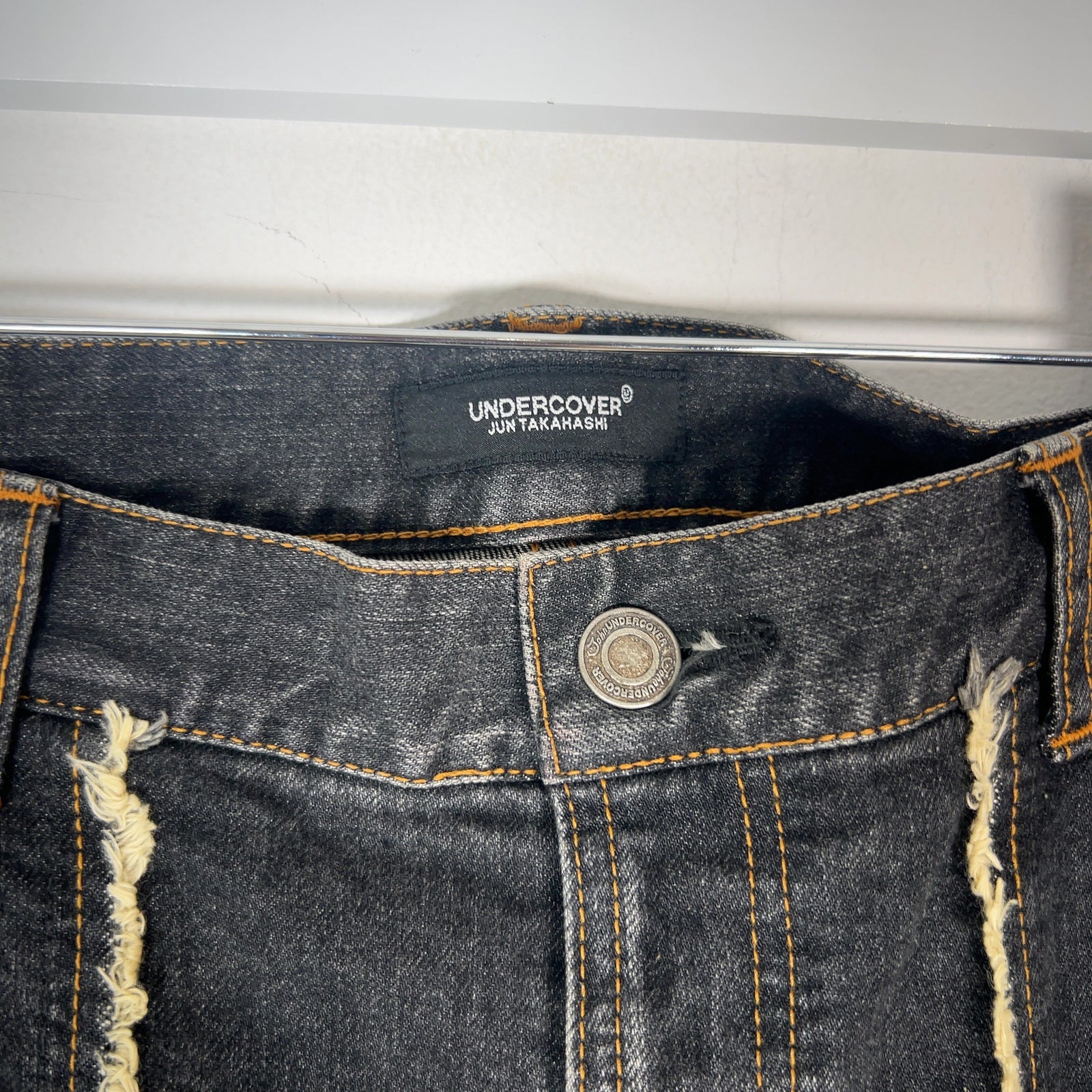 Undercover Reconstructed Raw Centre Seam Denim Jeans