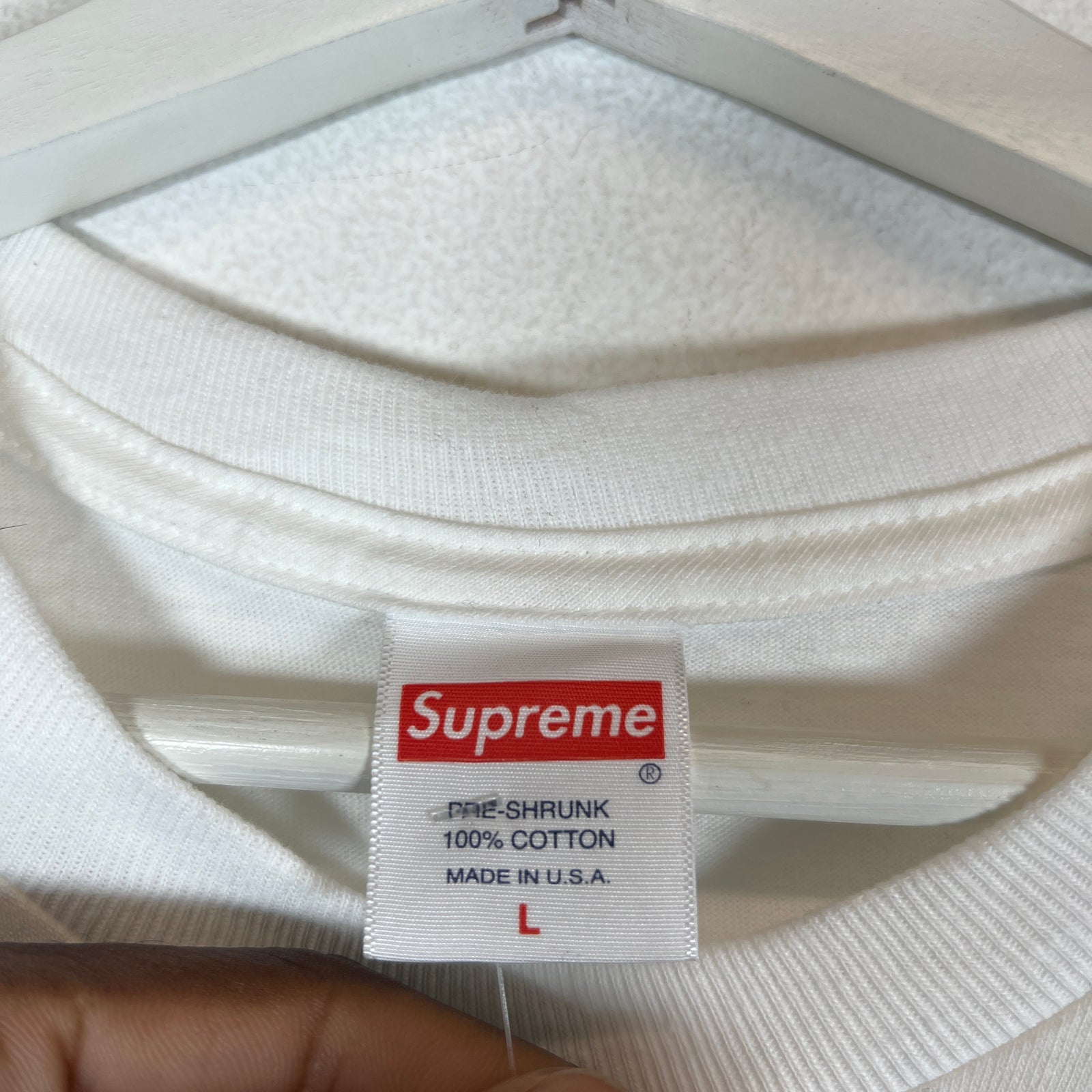 Supreme White FW19 'Money Power Respect' T-Shirt Size L