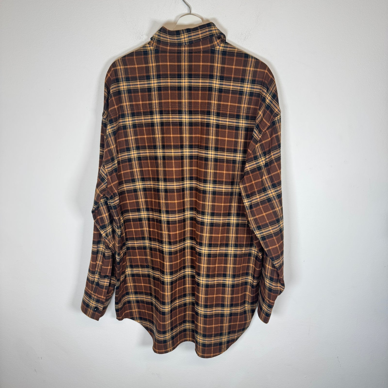 Amiri Brown Plaid Flannel Shirt Size M