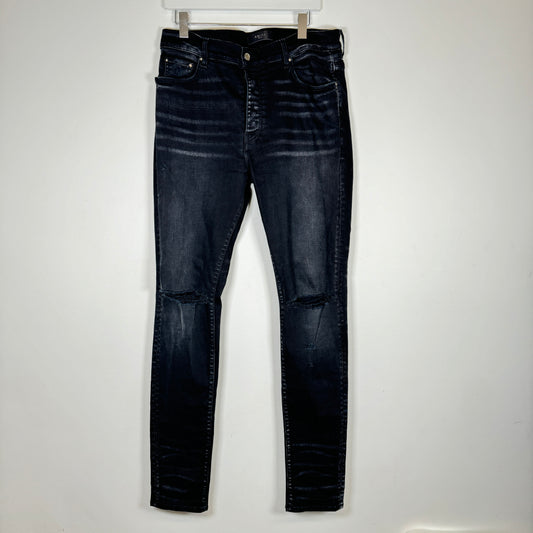 Amiri Black Washed Skinny Jeans Size 36