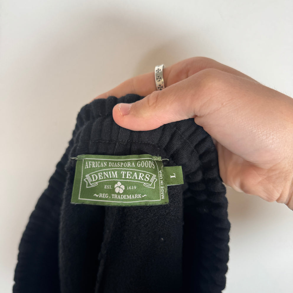 Denim Tears Black Wreath Sweatpants Size L