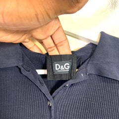 Dolce & Gabbana Ribbed Collared Shirt