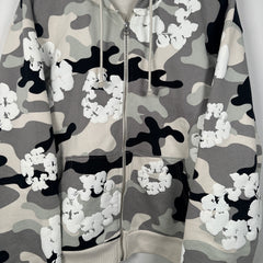 Denim Tears Snow Camo Wreath Zip-Up Hoodie Size M