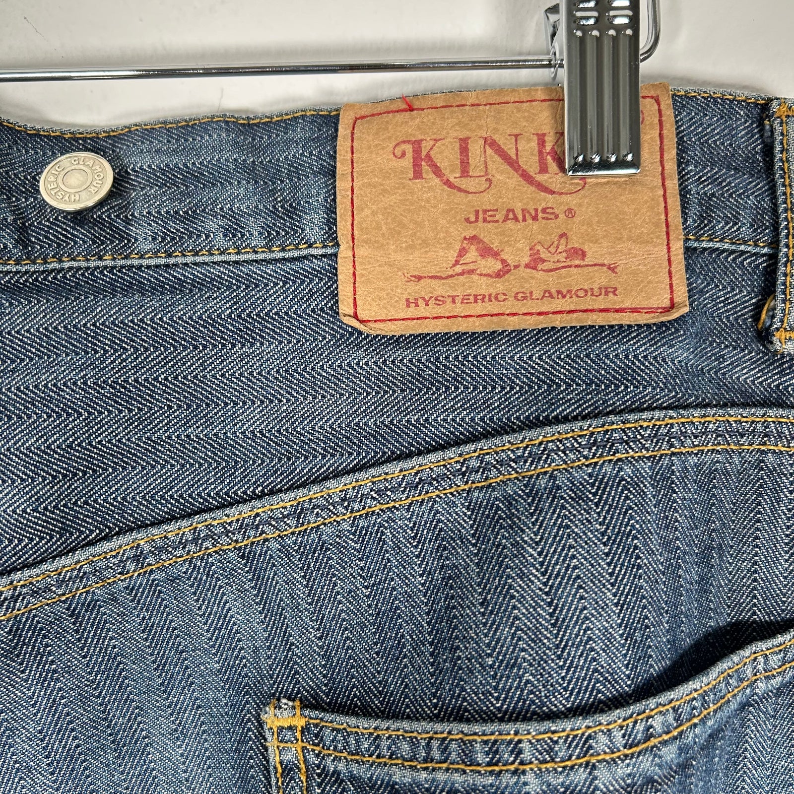 Hysteric Glamour Denim Herringbone Carpenter Pants Size 32
