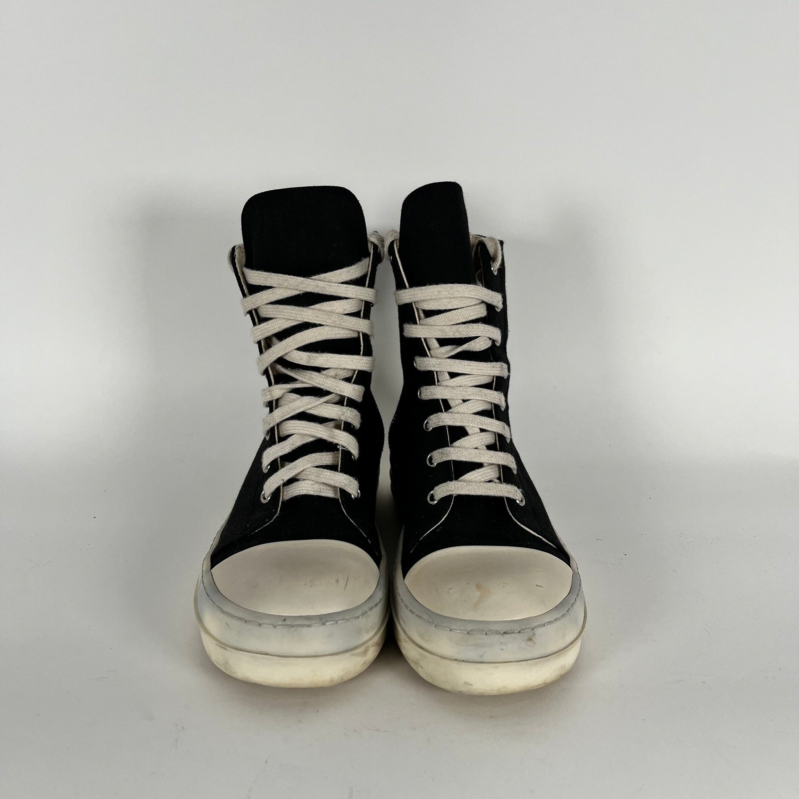 Rick Owens DrkShdw Black Canvas Ramones Size 37