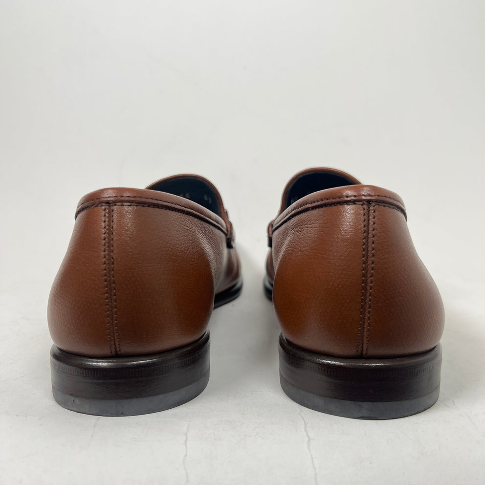 Salvatore Ferragamo Brown Leather Mason Loafers Size 8.5