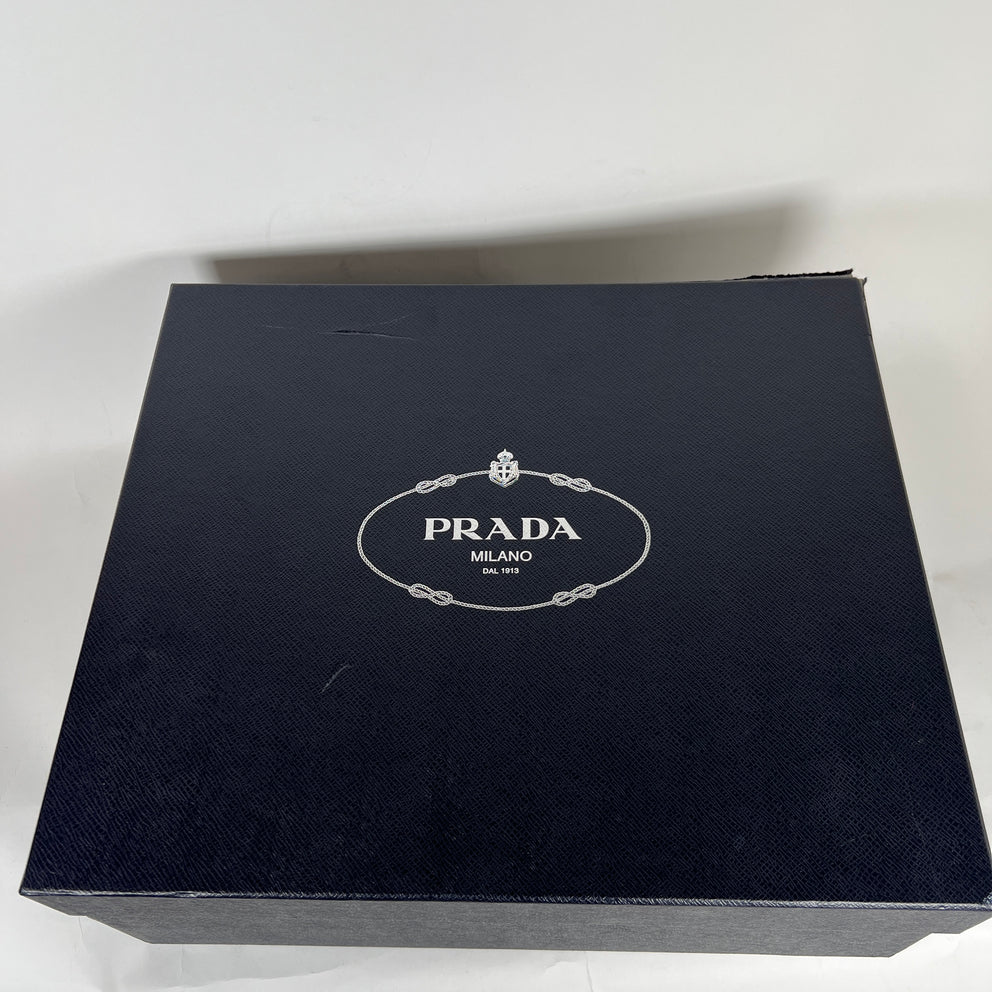 Prada Black Monolith Ankle Boot Size 10.5