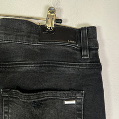 Amiri Black Washed Distressed Jeans