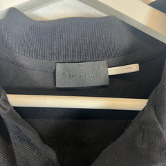 Moncler Black Reflective Polo Shirt Size M