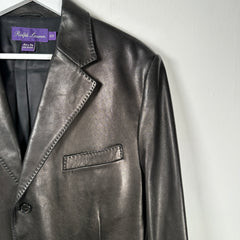 Ralph Lauren Purple Label Lambskin Leather Blazer Size 42R