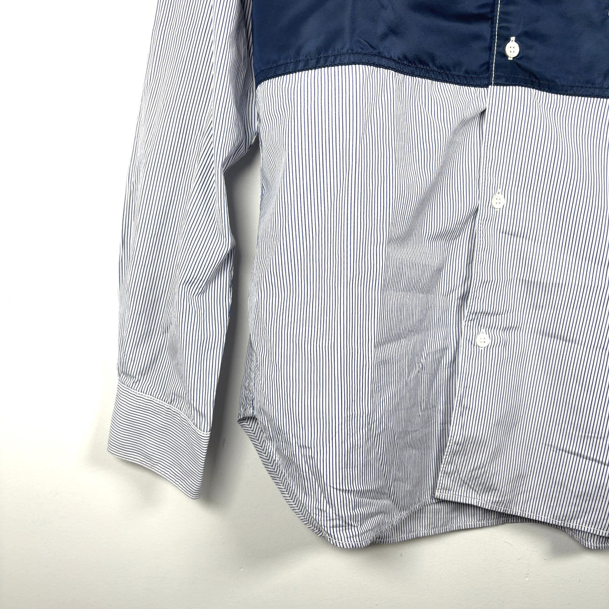 Comme Des Garcons Nylon Patched Button-Up Shirt