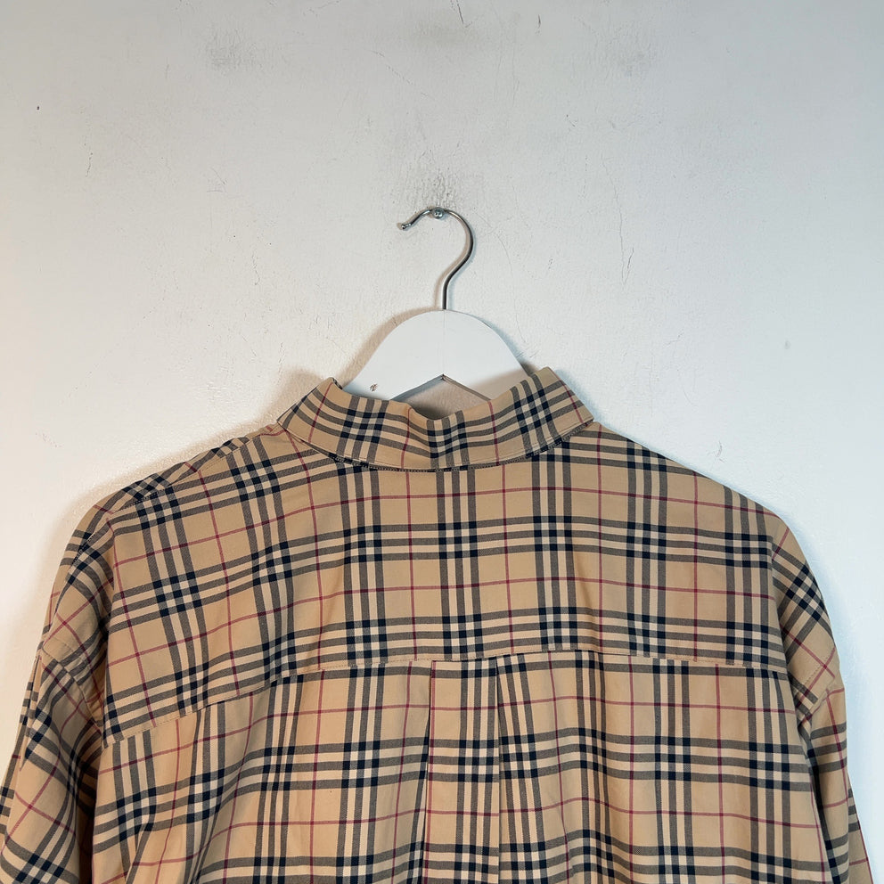 Burberry Vintage Check Plaid Button Up Shirt