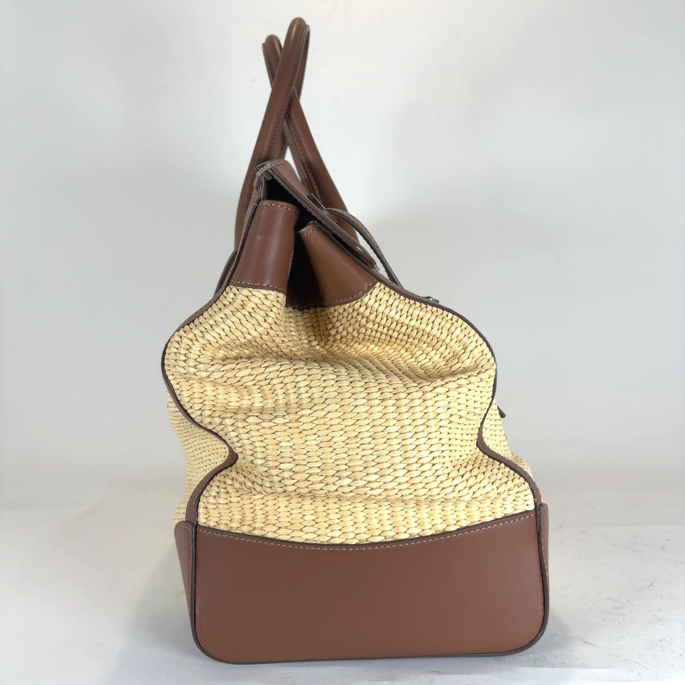 Ralph Lauren Soft Ricky Braided Raffia Handle Bags