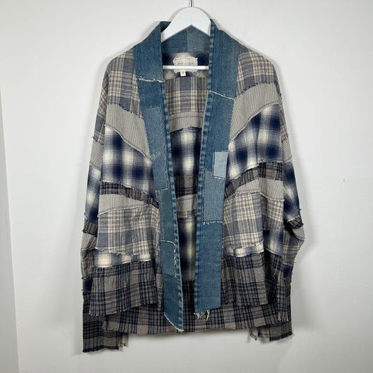 Greg Lauren Multi-Patchwork Kimono Jacket Size 3