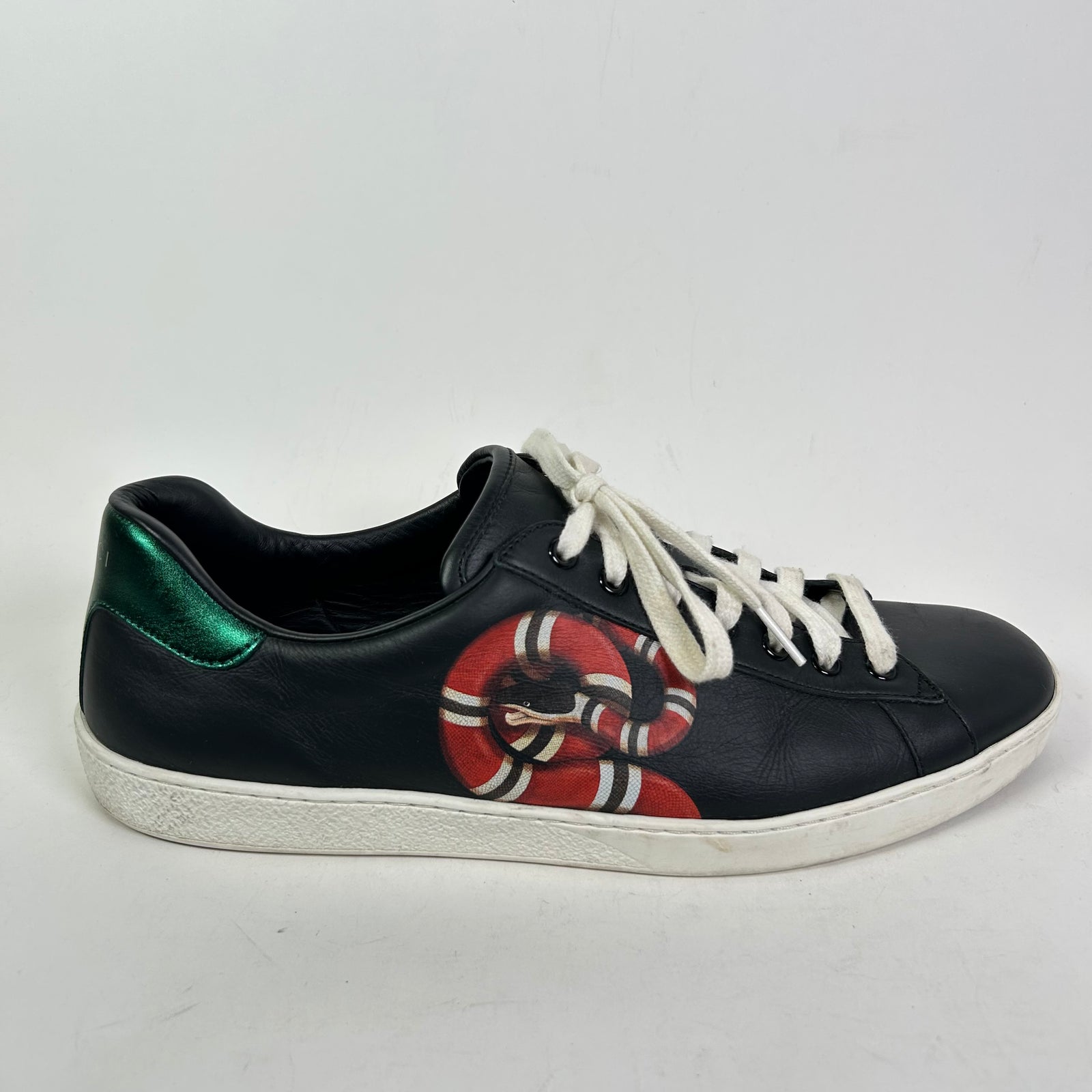 Gucci Kingsnake Leather Ace Lowtop Sneakers