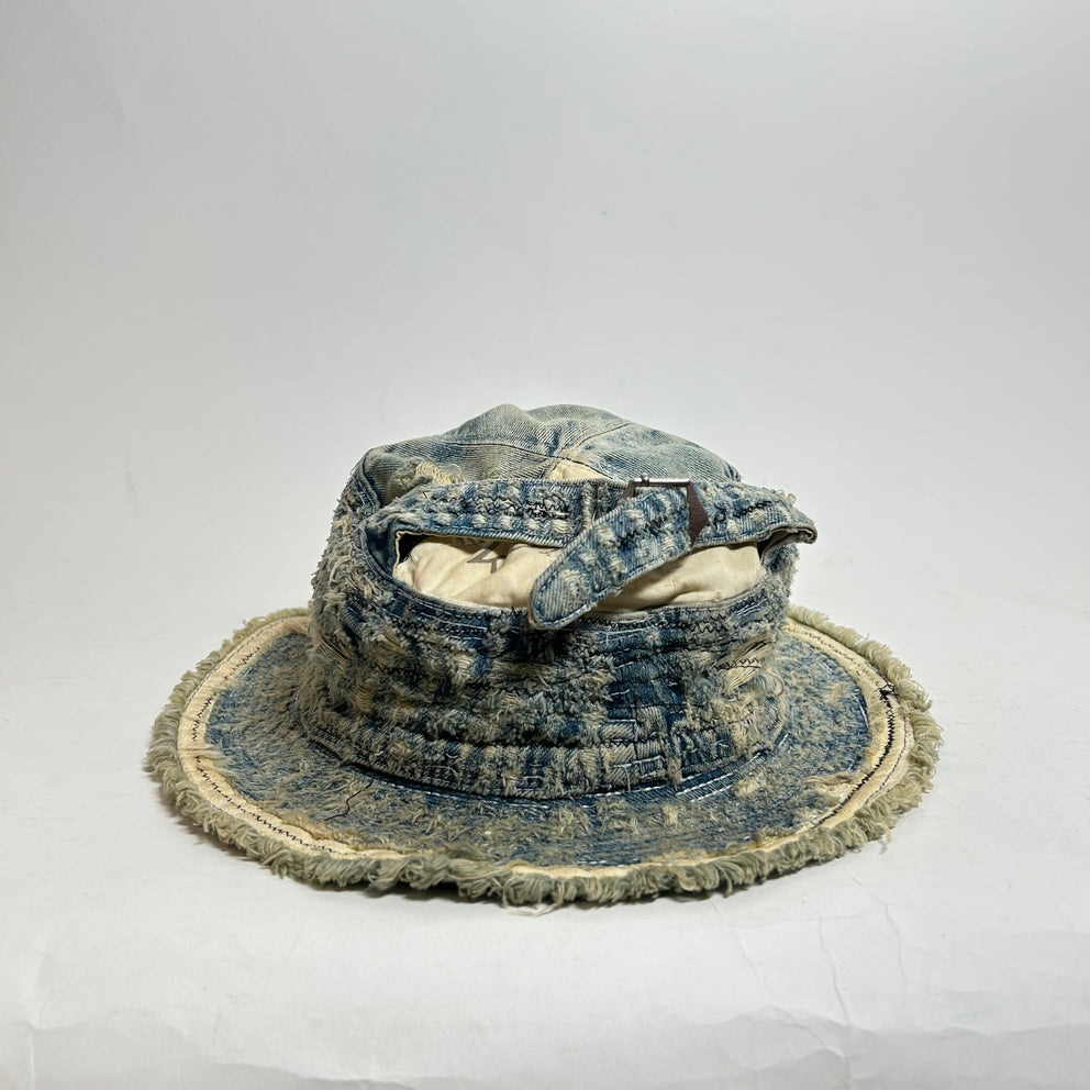Kapital Kountry Boro Distressed Denim Bucket Hat
