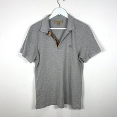 Burberry 1/4 Button Grey Polo