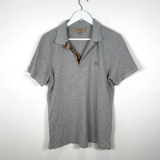 Burberry 1/4 Button Grey Polo