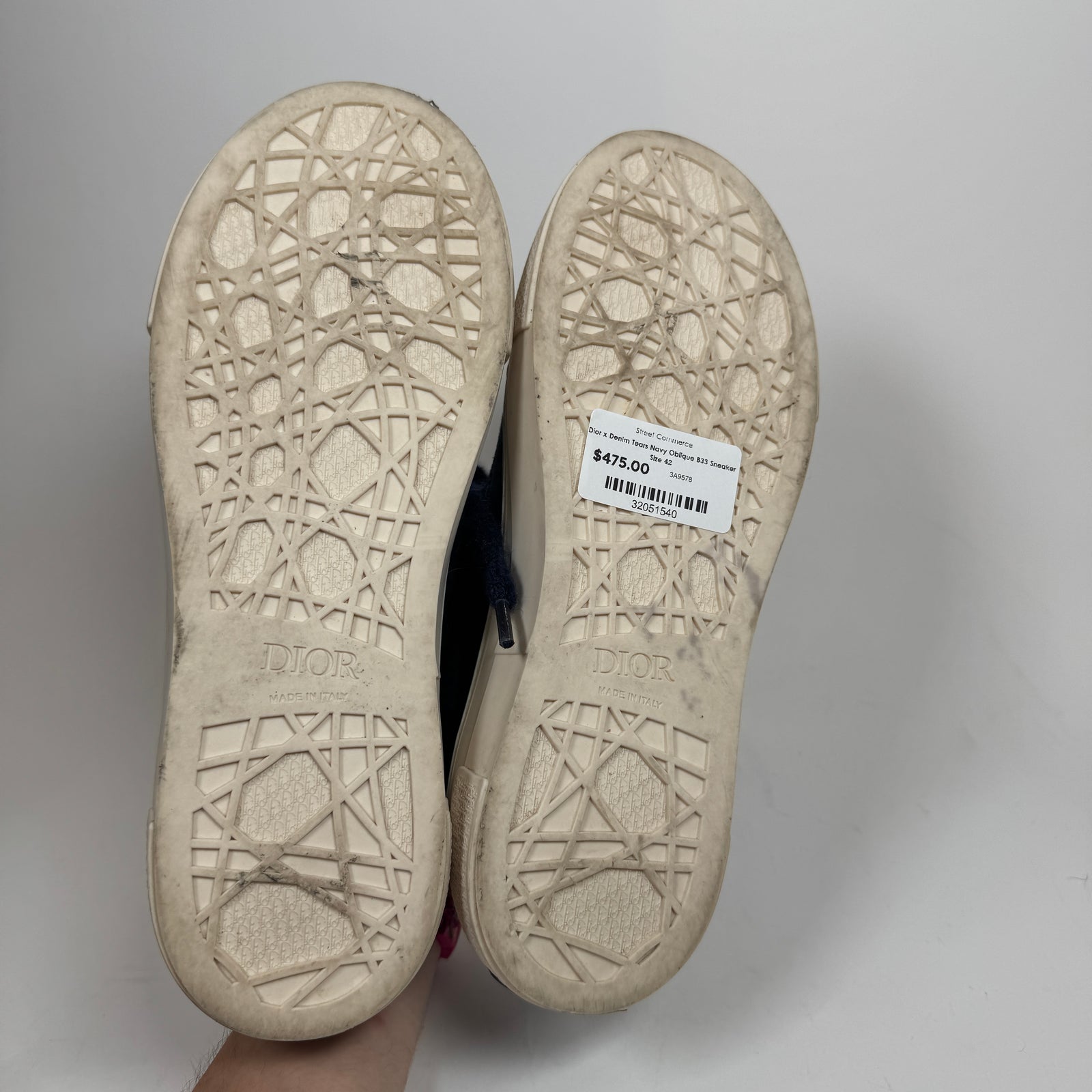 Dior x Denim Tears Navy Oblique B33 Sneaker Size 42