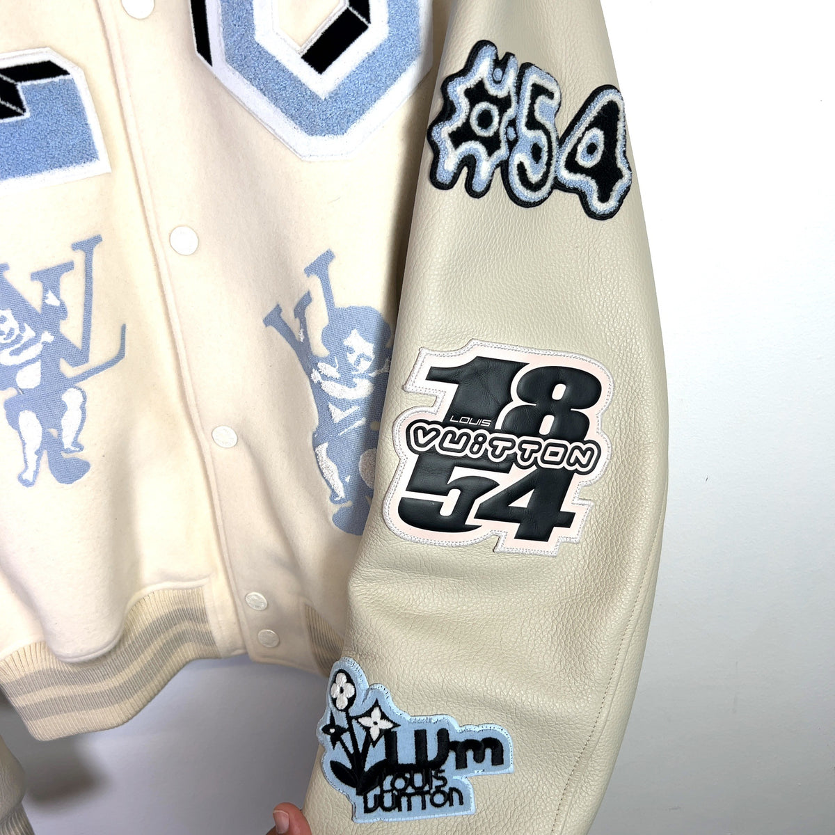 Louis Vuitton FW22 Patched 'Bugs Bunny' Varsity Jacket