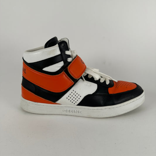 Celine CT-03 Orange High Trainers Size 8