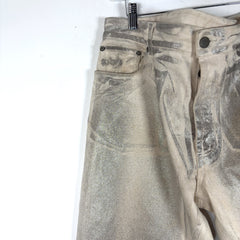 Palm Angels Silver Coated Denim Jeans