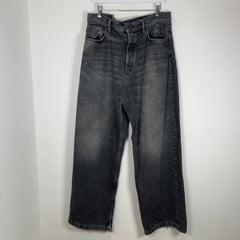 Acne Studios 1989 Ash Black Wide Leg Jeans