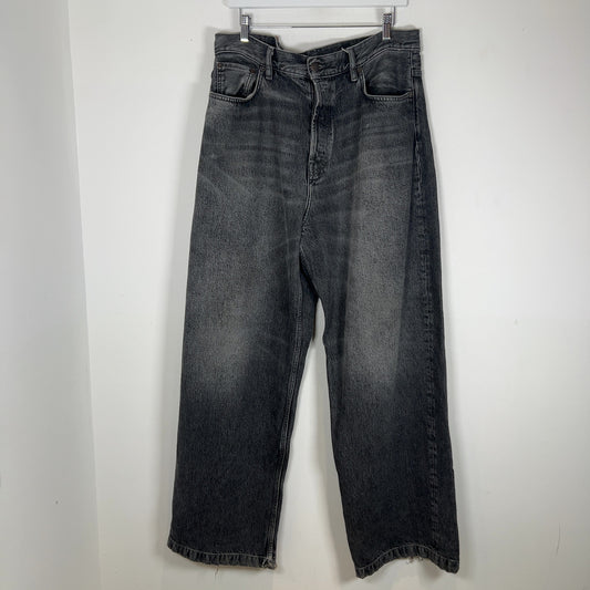 Acne Studios 1989 Ash Black Wide Leg Jeans