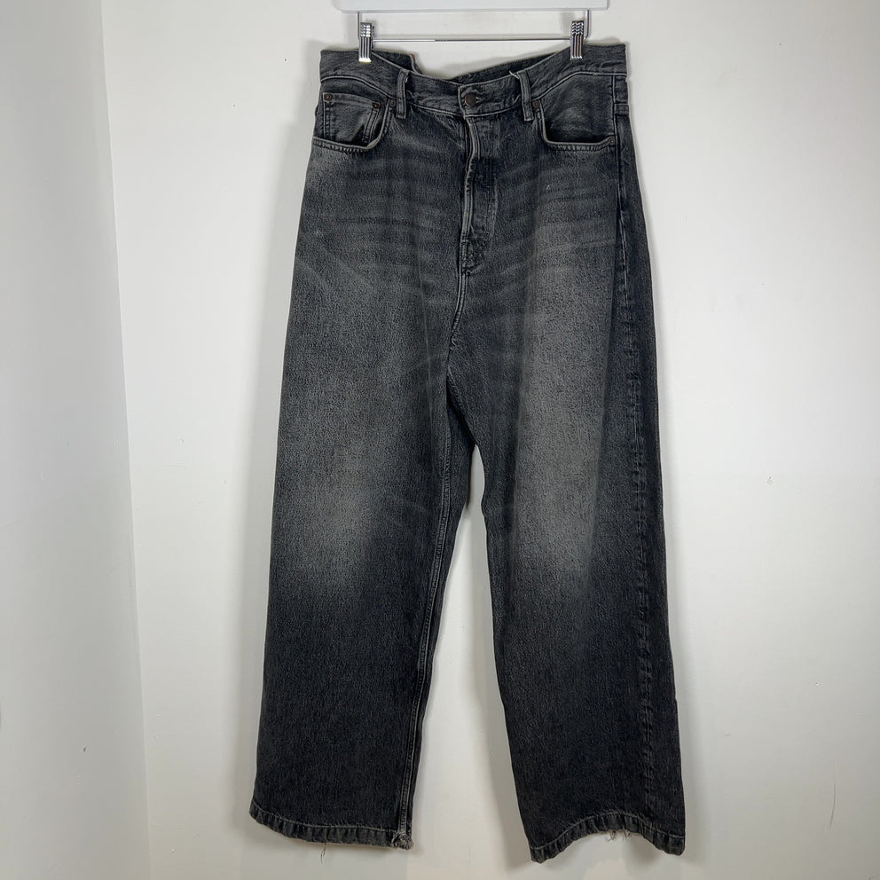 Acne Studios 1989 Ash Black Wide Leg Jeans