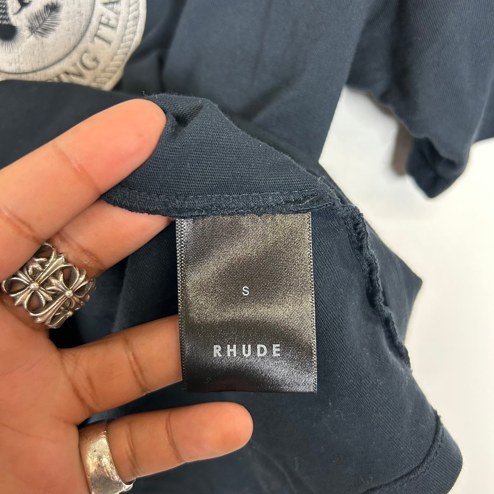 Rhude Navy East Hampton Catamaran T-Shirt Size S