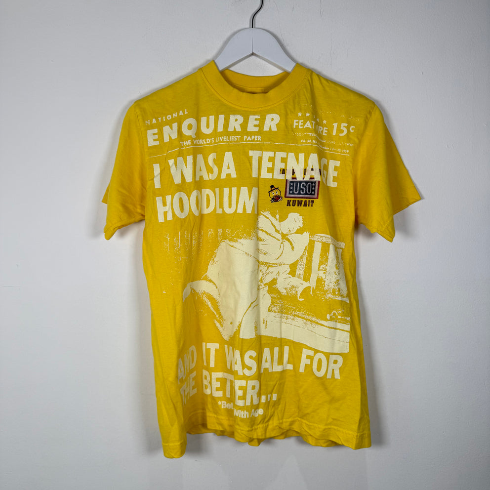 Better With Age Yellow Print Tshirt Size M