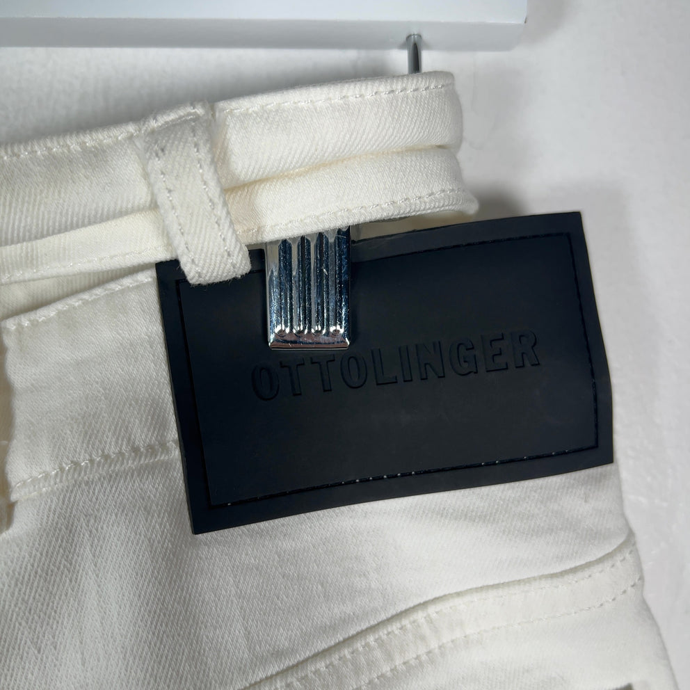 Ottolinger White Asymmetrical Wrap Shorts Size M