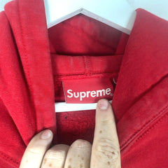 Supreme Red Arabic Logo Hoodie