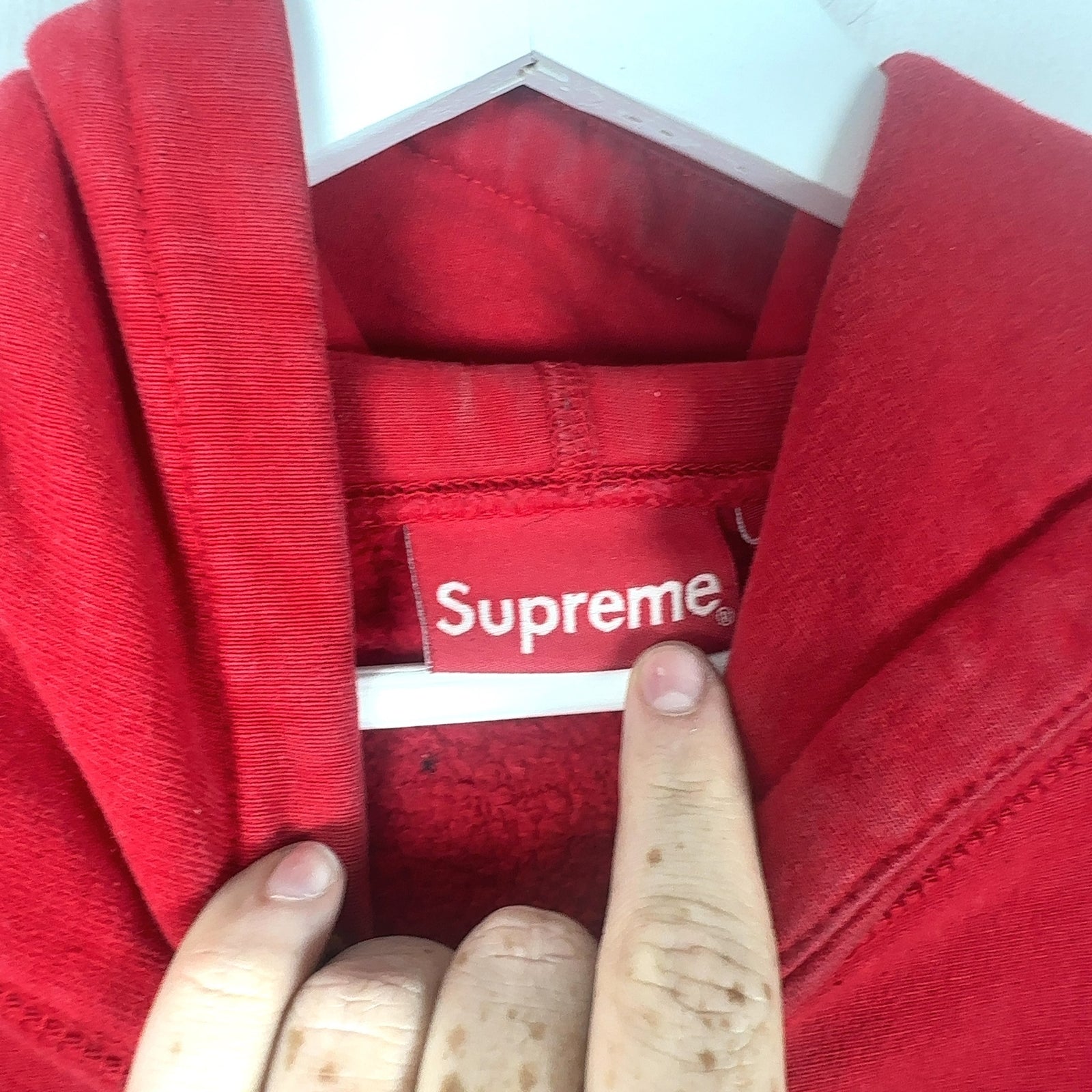 Supreme Red Arabic Logo Hoodie
