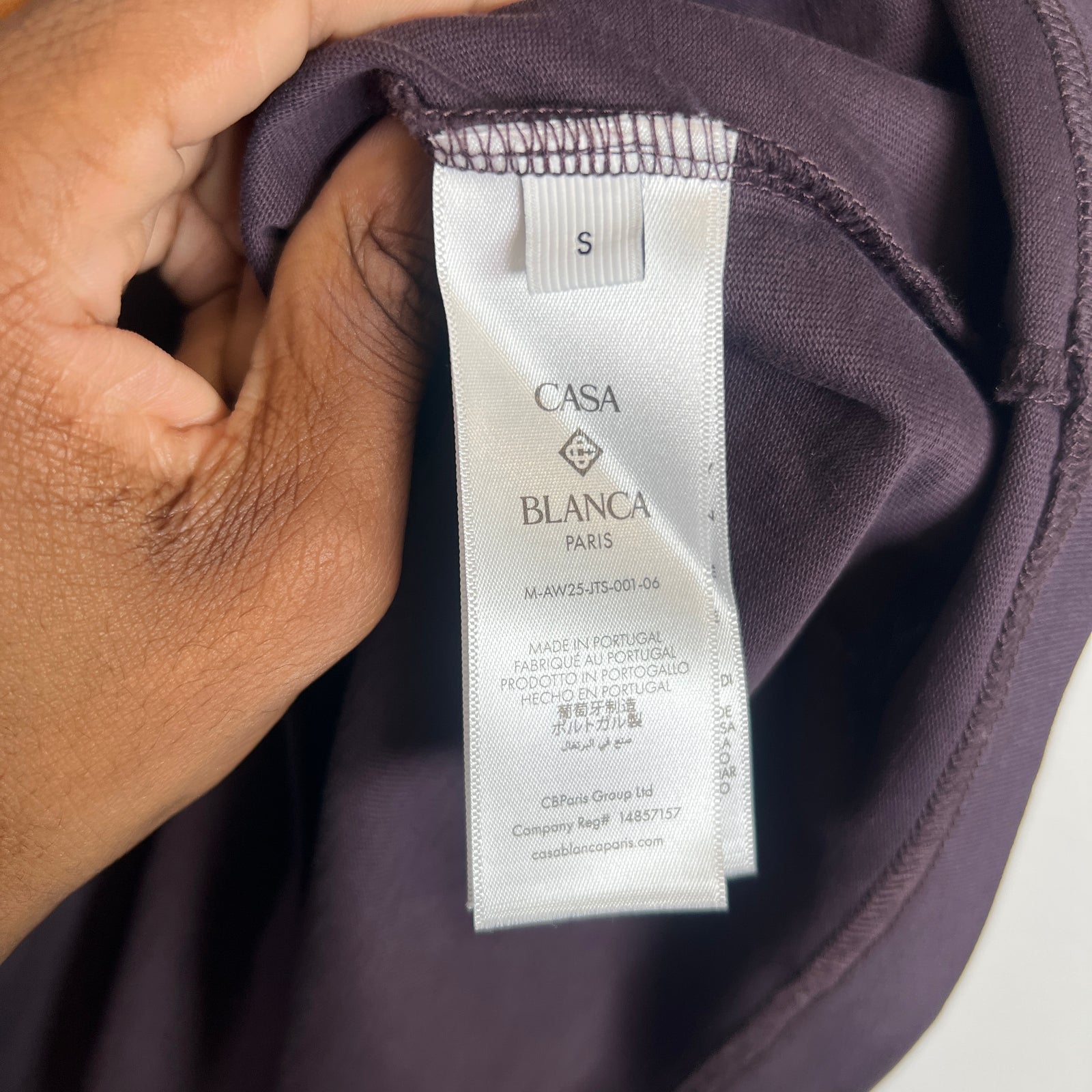Casablanca Plum Logo T-Shirt Size S