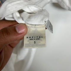 Kapital Smile Ringer 'Love, Peace, & Rain' Tee Size 3