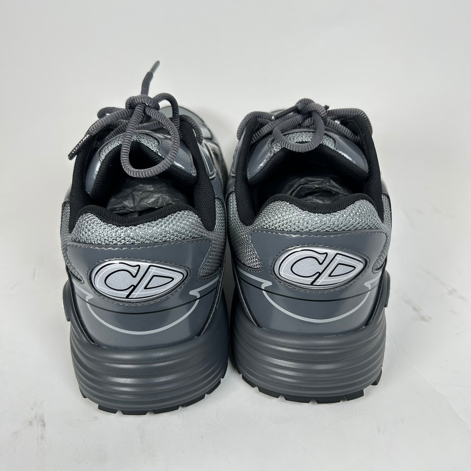 Dior 30 Light Gray Technical Mesh Sneaker Size 44