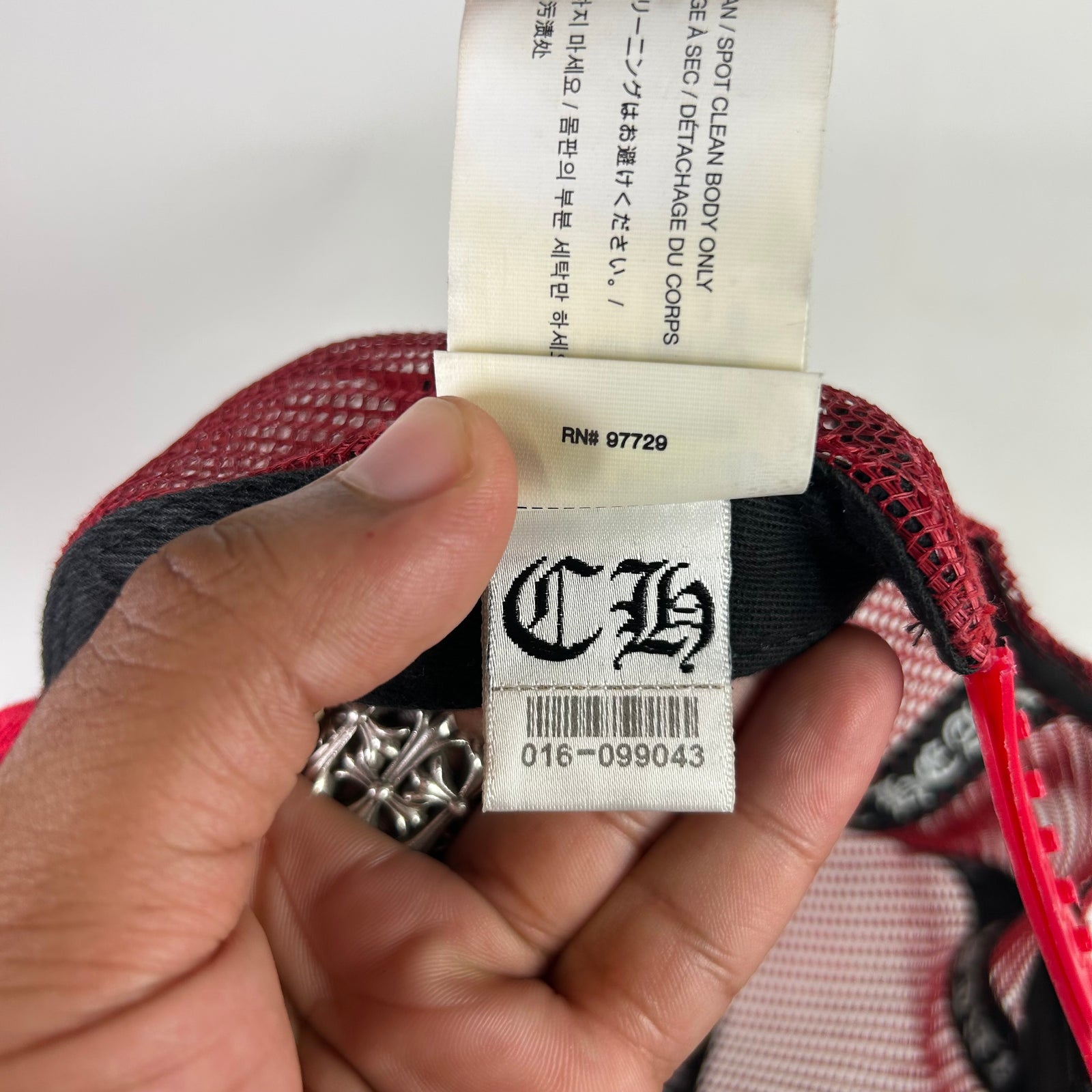 Chrome Hearts Smoked Red Fuck Hollywood Trucker Hat