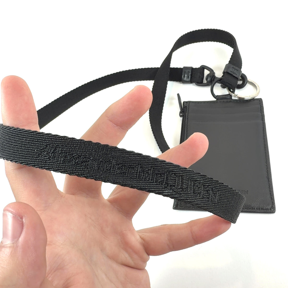 Alexander McQueen Leather Card Holder Lanyard Bag