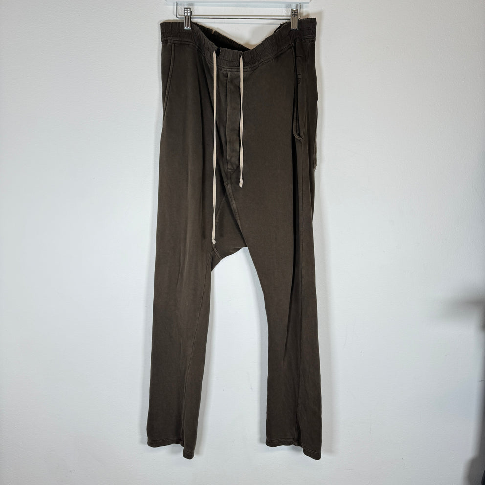 Rick Owens Brown Drop Crotch Sweatpants Size M