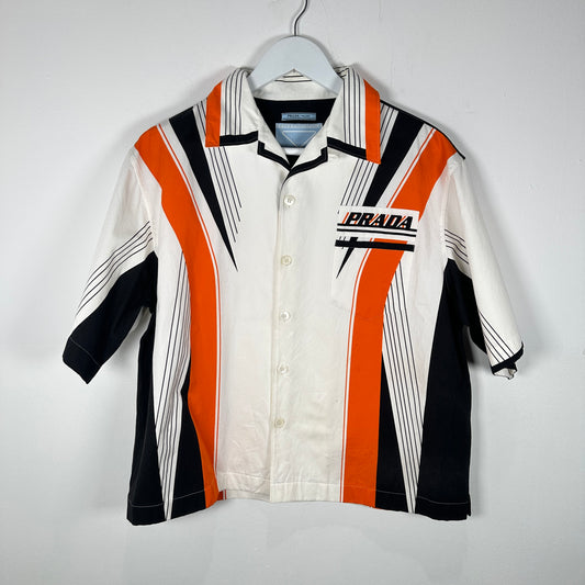 Prada Orange Time Capsule Bowling Shirt Size M