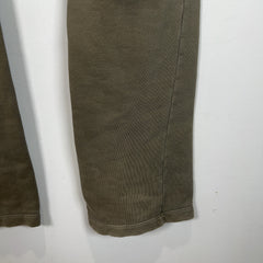Rick Owens Army Green Felpa Drop Crotch Sweatpants
