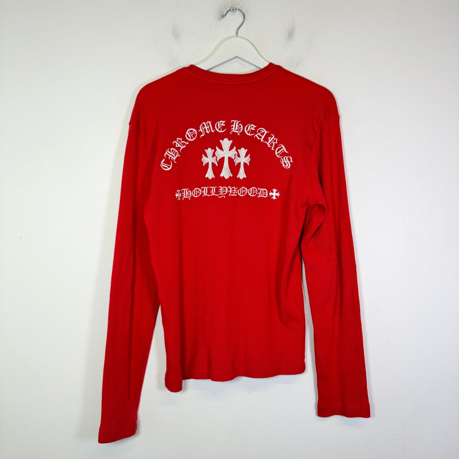 Chrome Hearts Triple Cross Embroidered Thermal Henley