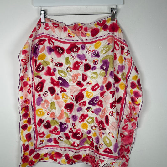Louis Vuitton Pink Monogram Scarf