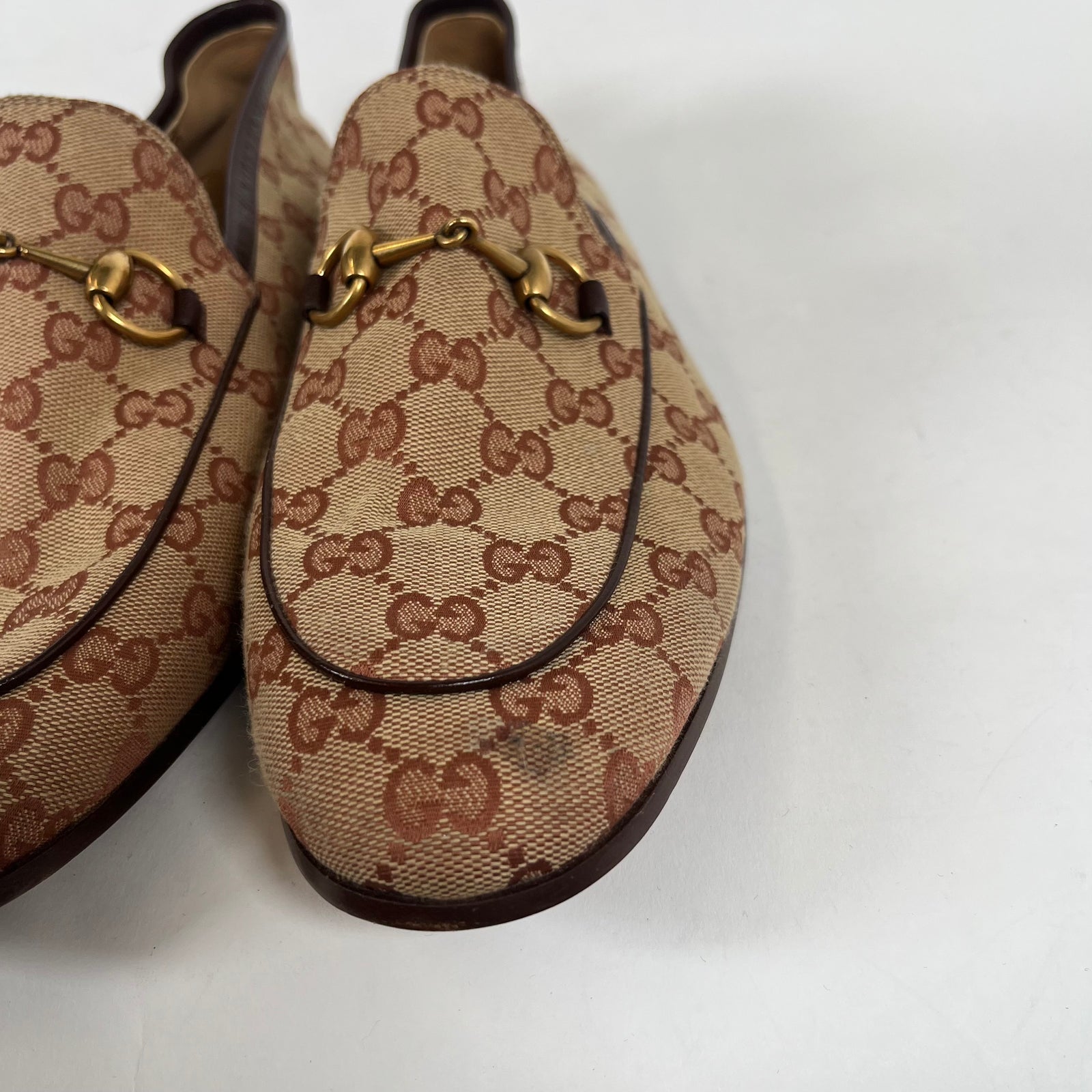 Gucci GG Monogram Horsebit Loafers 10.5