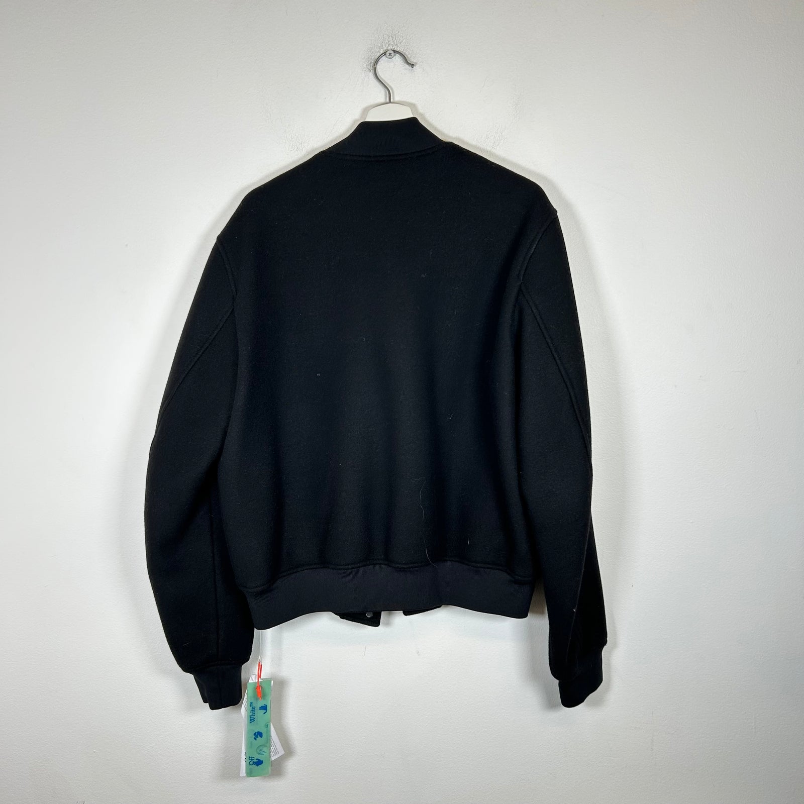 Off White Black/Orange Varsity Jacket Size M